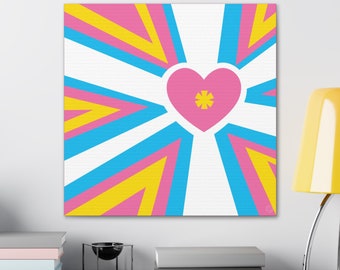 Heart-At-Risk Canvas Art for Teen Room Decor, Dorm Decor, Wall Art, Wall Decor, Room Decor in Pop Art, Modern Art Design