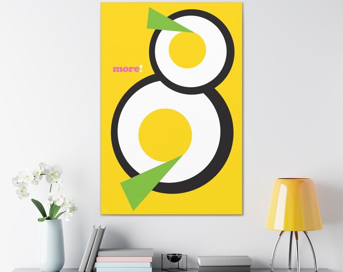 Canvas Art • More! Eggs in a bowl, Yellow! • 24x36 • Bold, Modern, Colorful Style!