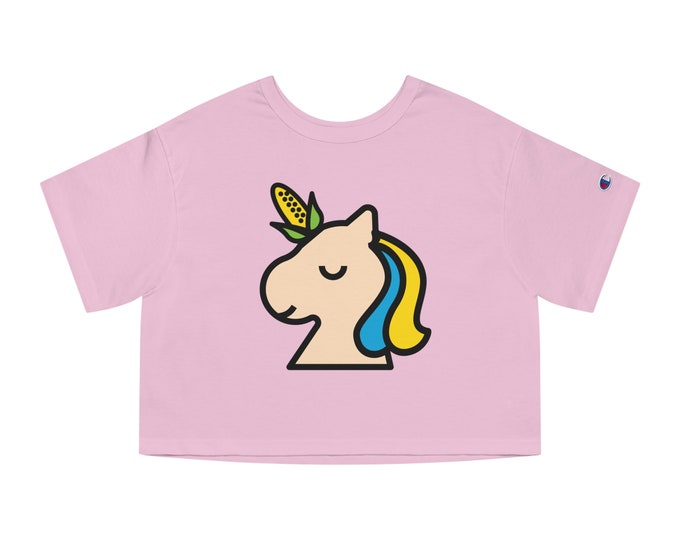 Cropped T-Shirt | UniCORN! | Cotton |  6 sizes | 4 colors