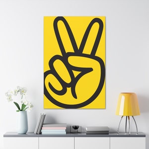 Canvas Art • Peace Now! • 2 Sizes • Bold, Modern, Colorful Style!