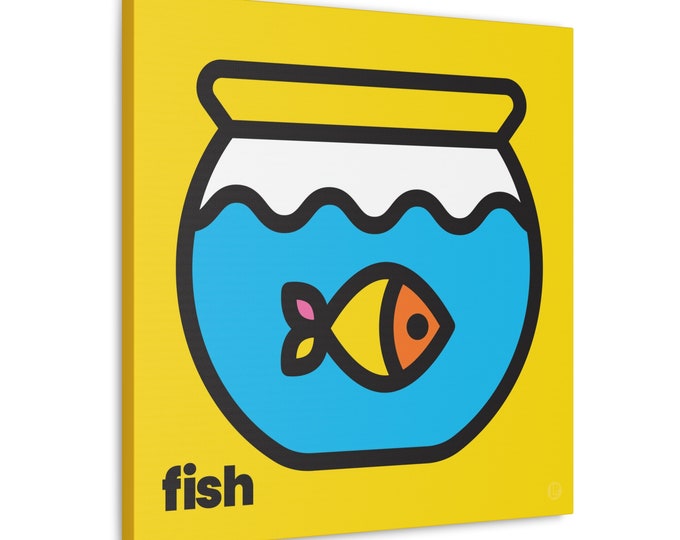Fabulous Fish | Canvas Animal Art | Nursery, Kids Room, Playroom | 5 Sizes
