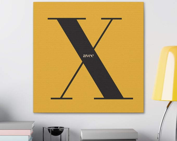 Canvas Art | Graphic Illustration of X Avec | Original design | 6 sizes