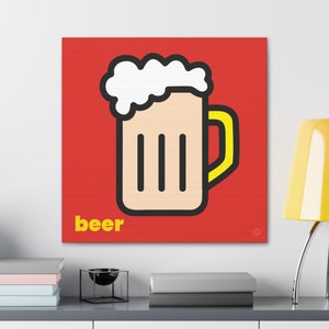 Beer Alcohol | Canvas Art | Room and Wall Décor | Pop Art Style