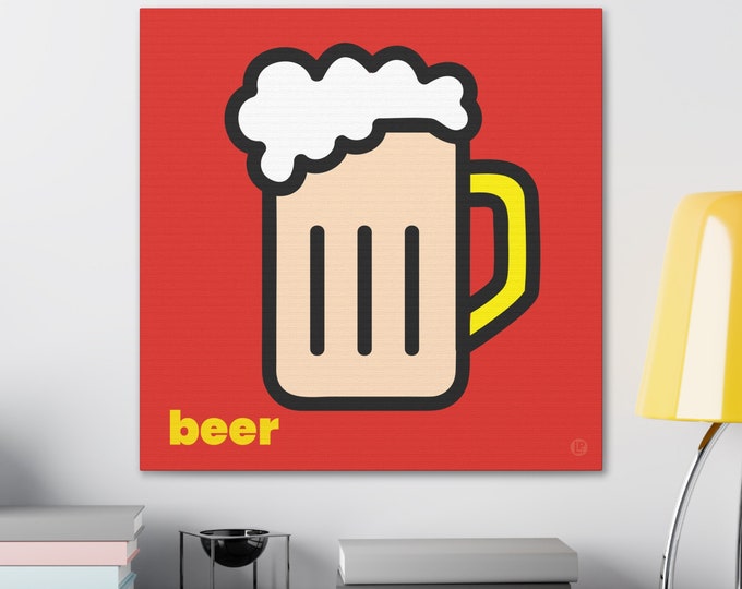Beer Alcohol | Canvas Art | Room and Wall Décor | Pop Art Style