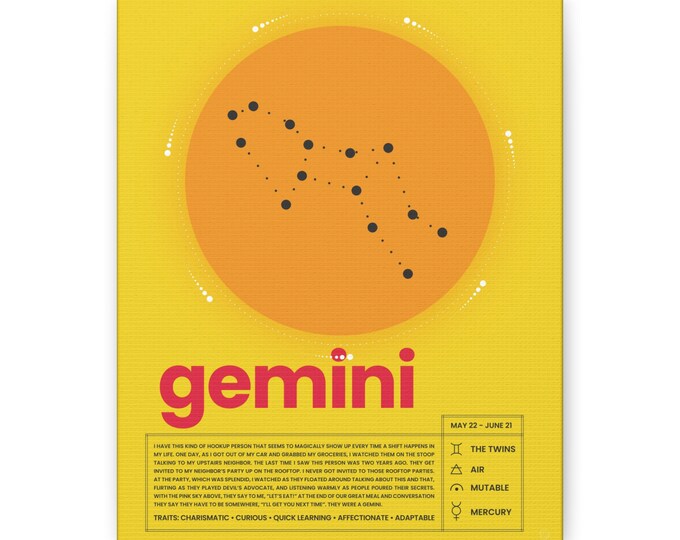 Astrology Series: Gemini | Canvas Art