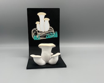 Trumpet Mushroom Bookends: Unique Home Decor