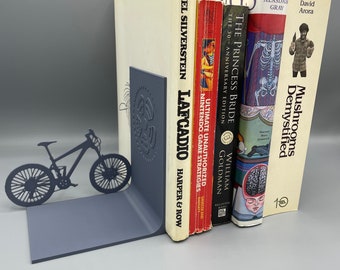 Mountain Bike Bookend - EXCLUSIVE DESIGN! Stylish Bookends for Bicycle Lovers - Great Gift for Cyclists and Book Lovers