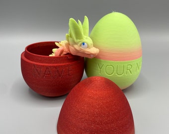 Personalized Easter Eggs with FREE EASTER DRAGON, Mystery Adorable Animal or Mystery Dragon - Show You Care With A Personalized Gift