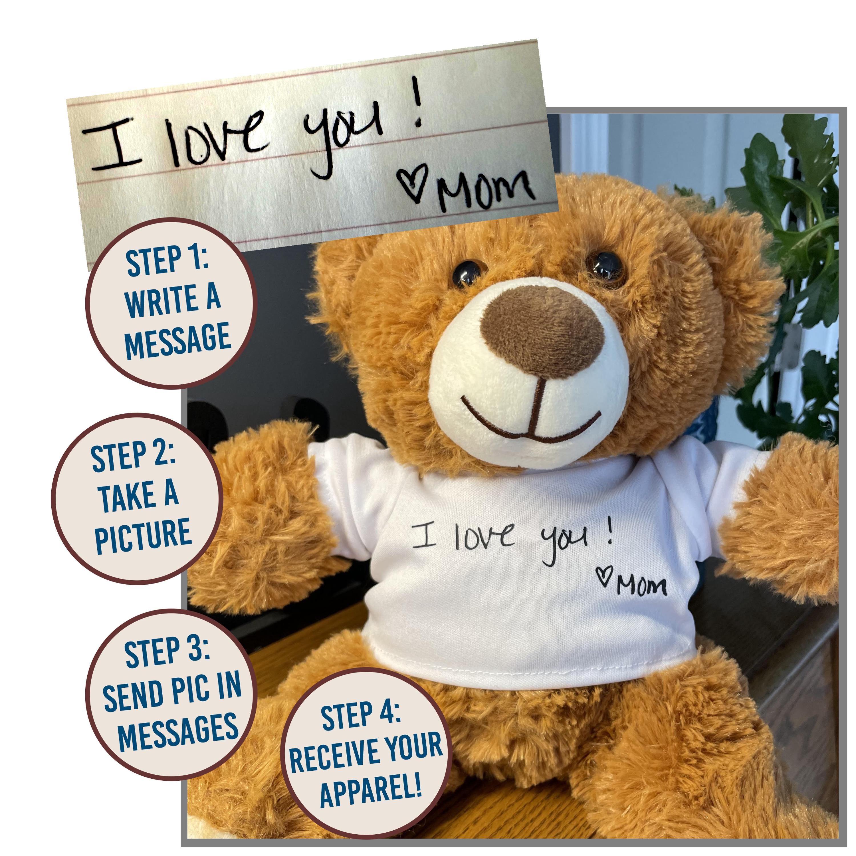 Personalized Teddy Bear Shirt: Custom Photo or Logo Plushie Apparel ...