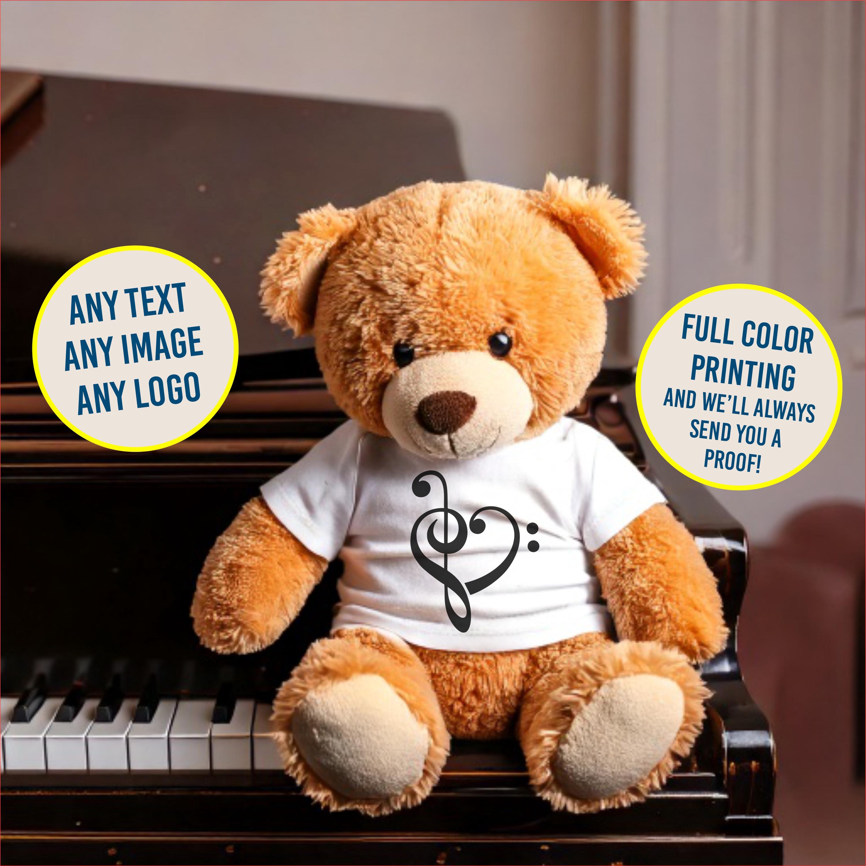 Personalized Teddy Bear Shirt: Custom Photo or Logo Plushie Apparel ...