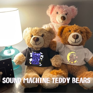 White Noise Sound Machine Teddy Bear; Sleep Aid Sounds, Sleeping Machine, Therapy Relax, with Personalized T-Shirt or Hoodie