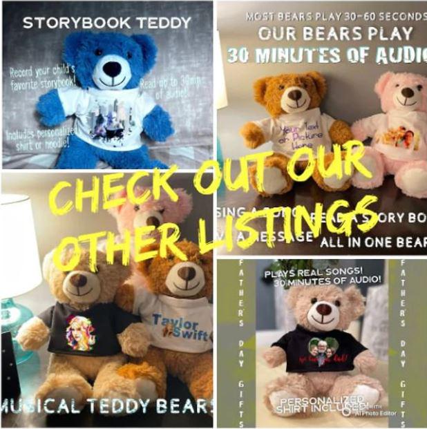Personalized Navy Teddy Bear Shirt: Custom Plushie Apparel (fits 12-16 ...