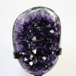 Uruguayan Amethyst Geode with Stand: Vibrant Purple Crystals
