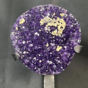 AAA Uruguayan Amethyst Geode with Stand: Vibrant Purple Crystals