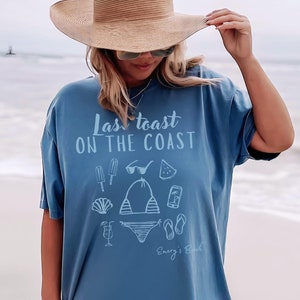Beach Bachelorette Party Shirt Last Toast on the Coast Custom Bachelorette Shirts Personalized Girls Trip Shirt beach bachelorette shirt