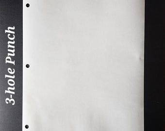 Láminas de papel antiadherente de silicona - 8.5 x 11 pulgadas, doble cara (paquete de 25) con 3 perforaciones