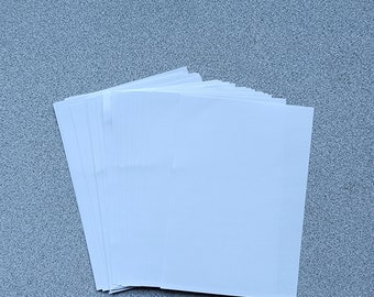 Papel adhesivo A6 para libros de pegatinas y pintura de diamantes - Láminas de silicona de doble cara, paquete de 25