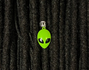 Green Alien Hair Jewelry for Traditional Locs, Braids, Extensions and Twists