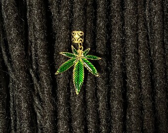 Marijuana Hair Jewelry for Traditional Locs, Braids, Extensions and Twists