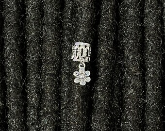 Silber Daisy Haarschmuck für Traditionelle Lox, Zöpfe, Verlängerungen und Drehungen