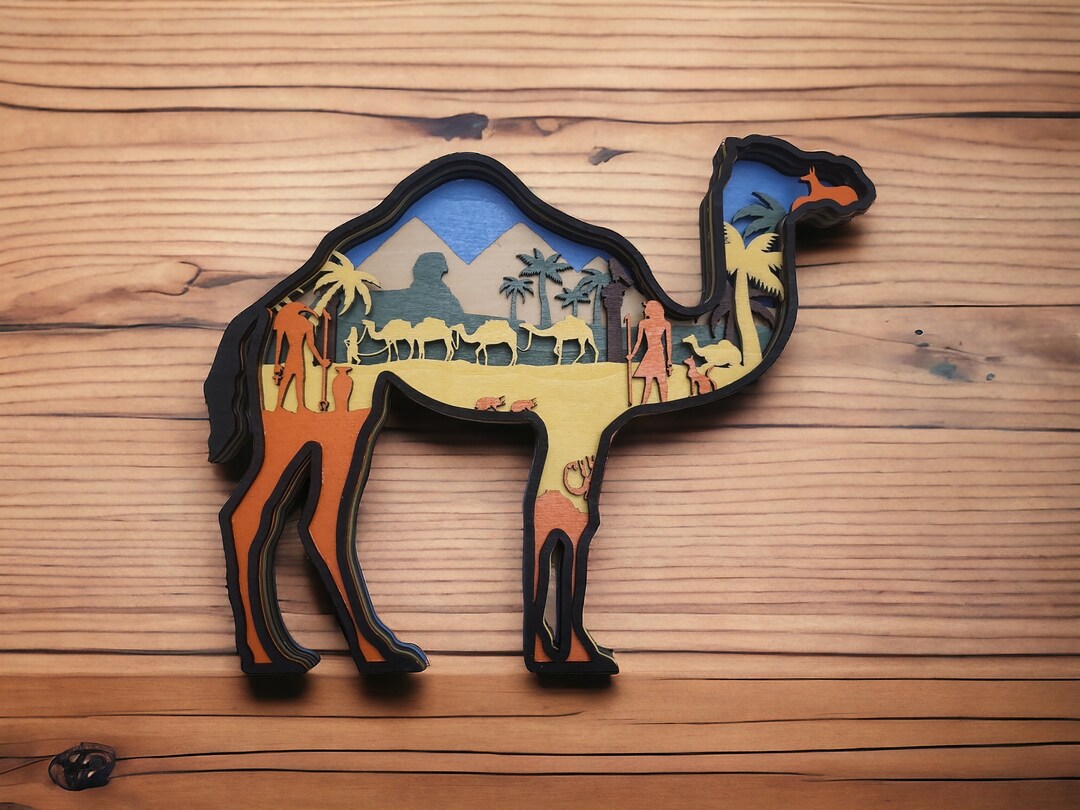 Unique 3D Multi-layered Camel Wall Art Intricate Year of the Camel ...
