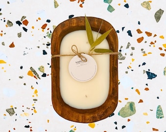 Hand-Poured Dough Bowl Candle | Eco-Friendly Soy + Beeswax | Multiple Scents Available