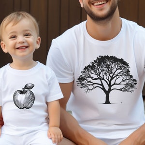 Apple Shirt für Mama und Mama passender Sohn Tochter Baby Familie Shirt, Vatertag, Muttertag, passende Hemden, tolles Geschenk
