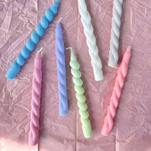 Taper candle DUO / 2 Taper candles / 2 piece taper candles / Soywax taper candles / Funky taper candles / Colorful taper candles