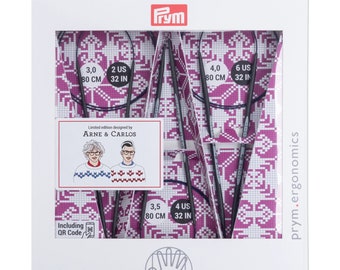 prym.ergonomics Rundstricknadel-Set Carbon, Edition Arne&Carlos, 3,0 - 4,0 mm