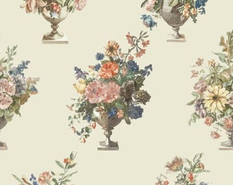 Vintage Floral Wallpaper | Vintage Floral Peel and Stick Wallpaper