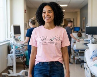 Shh I'm Scanning Ultrasound Tech Tee | Sonographer Shirt, Pregnancy Scan Design