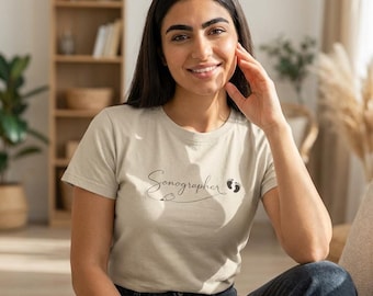 Minimalist Sonographer Shirt | Ultrasound Tech Heartbeat Waveform Tee