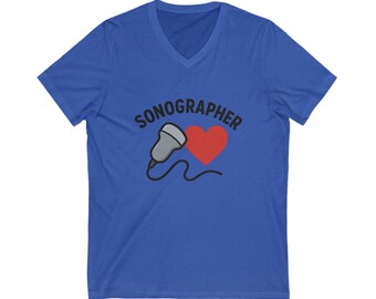 Sonographer V-Neck T-Shirt | Ultrasound Tech Humor Shirt | Funny Sonography Gift for Sonographers & Ultrasound Technicians | Medical Gift