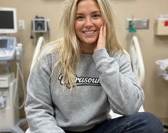 Ultrasound script logo Sweatshirt | Medical Sonographer | Ultrasound Tech Crew