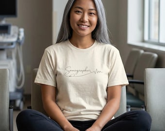 Minimalist Sonographer Shirt | Ultrasound Tech Waveform Tee