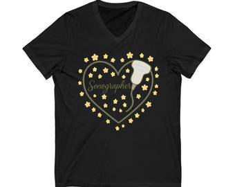 Floral V-Neck Tee Women | Lightweight Cotton Jersey Tee | Casual Spring Boho Top | Cute Floral T-Shirt | Comfy Everyday Summer Blouse | Gift