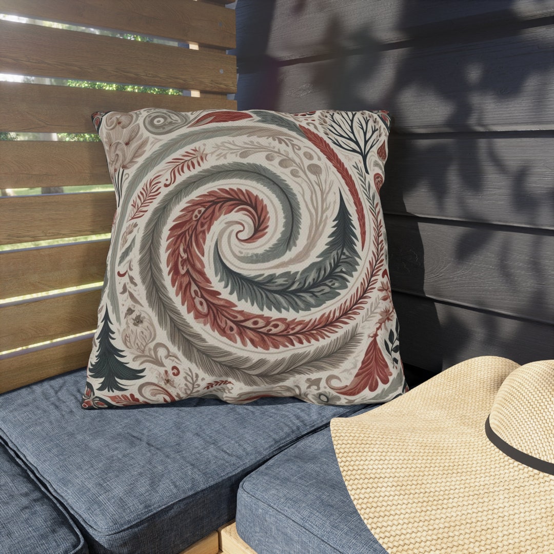 Curated visual reference: Bohemian Scandinavian Outdoor Decor Inspiration Reference: Scandinavian French Country Bohemian Floral Outdoor Pillow For Deck