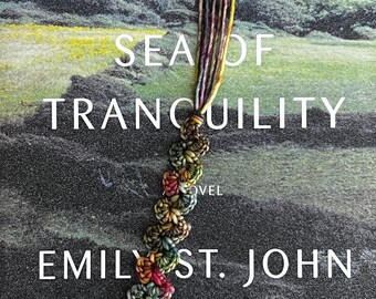 Crochet bookmark with tassel, fan stitch, original design, handmade