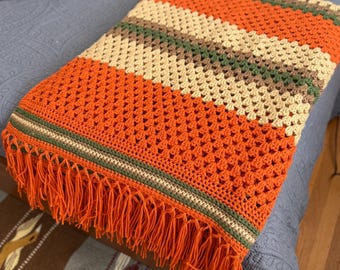 Crochet blanket, handmade, use as an afghan or throw