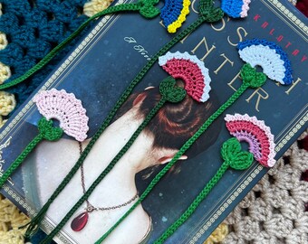 Pressed flower crochet bookmarks, original designs, handmade