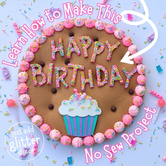 Birthday Cookie Cake Tutorial ~PLEASE READ DESCRIPTION, Birthday Wreath  Attachment Tutorial, Fake Chocolate Chip Cookie Tutorial