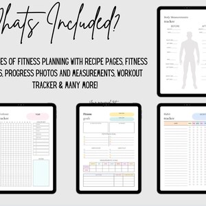 Digitale planner, digitale sticker, hele winkelbundel, budget, fitness, notitieboekje, doelen en maaltijdplanning voor iPad en tablet
