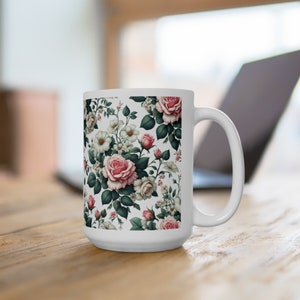Floral Coffee Mug 15oz