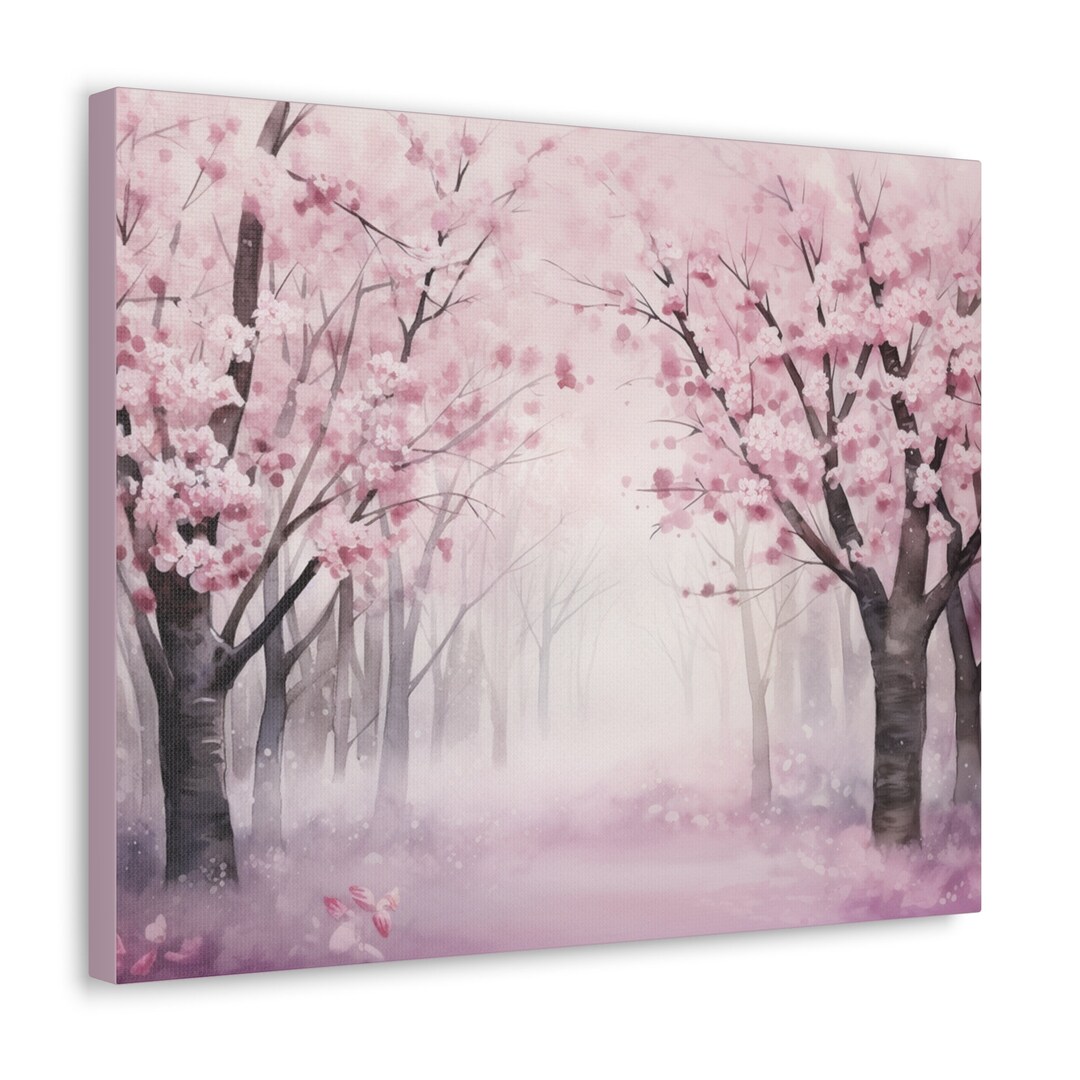 Cherry Blossom Tree Canvas Print - Etsy
