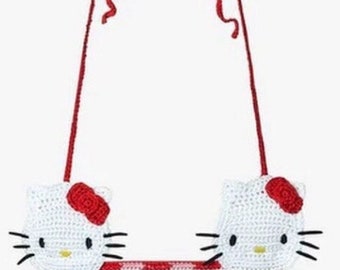 Hello Kitty Crochet Bikini ( TOP ONLY )