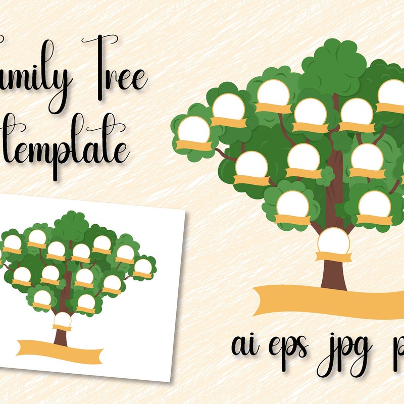3 Generation Family Tree Template Etsy