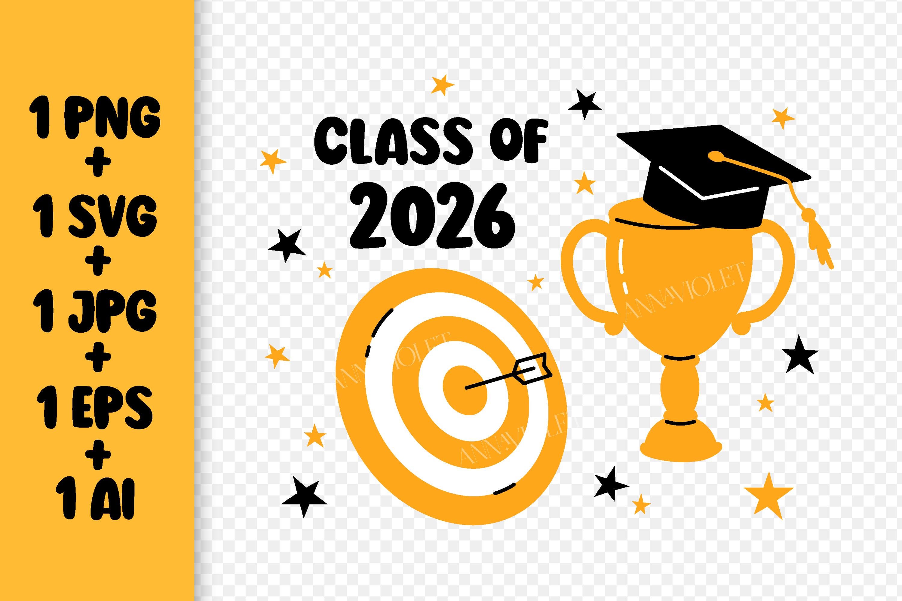 Class of 2026 SVG | Graduation PNG Sublimation Academic Cap Target ...