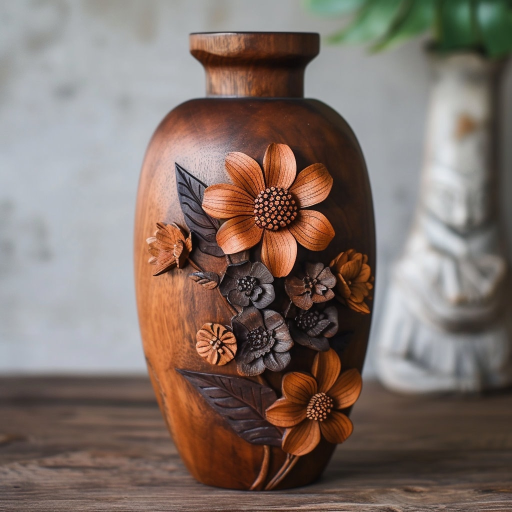 Unique Handmade Wooden Vases
