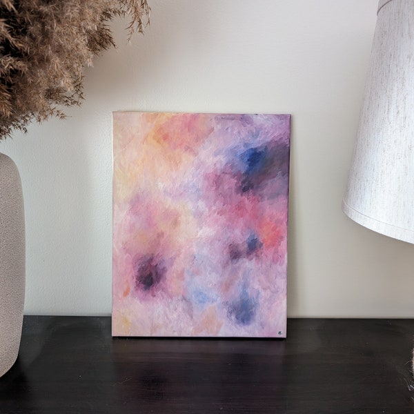 Dreams of clay 02 - painting on canvas, abstract art, galaxy art, small wall art, vibrant art, room art decor