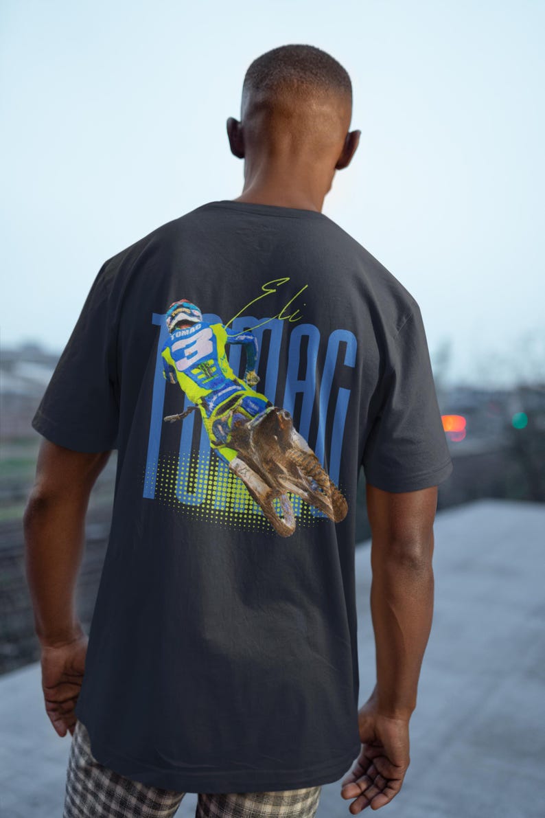 Supercross Eli Tomac T Shirt #3, Motocross Fan Tee, BACK DESIGN image 8